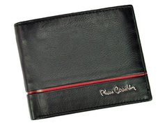 Portfel męski skórzany PIERRE CARDIN SAHARA TILAK15 325 Czarny / Czerwony