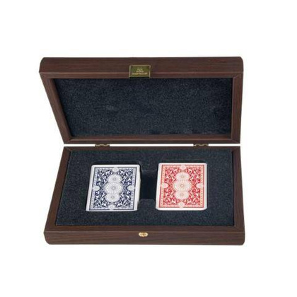 Ekskluzywne karty do gry w pudle drewnianym CXL20