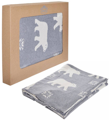 Koc w niedźwiedzie dwustronny 125x150 cm