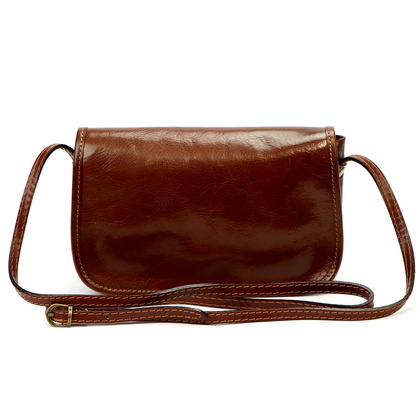 Mała torebka damska-listonoszka, skóra naturalna 