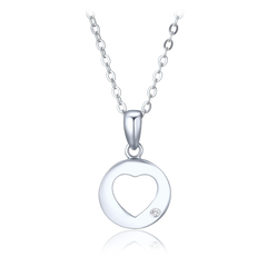 MINET Srebrny naszyjnik z sercem – matka