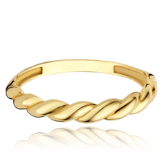 MINET Elegancki złoty pierścionek Au 585/1000 rozm. 22 - 0,90g