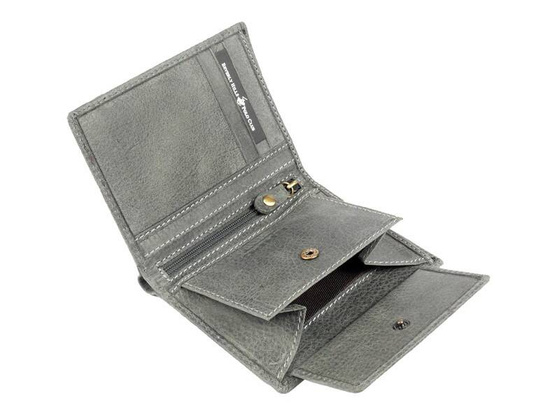 BH-396 TUCSON Portfel męski skórzany Szary