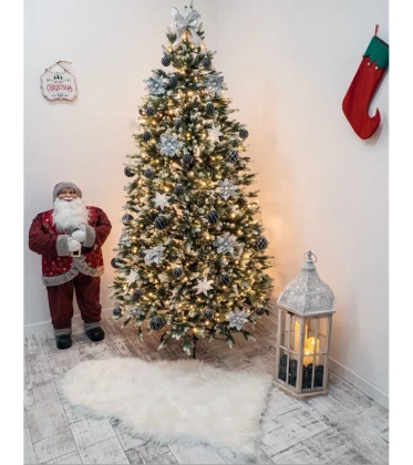 Choinka sztuczna PE07 180 cm napruszana z metalowym stojakiem