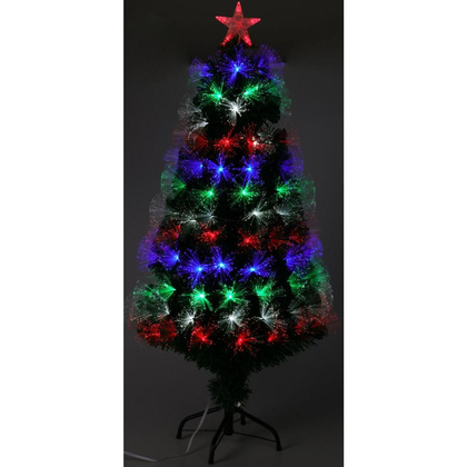 CHOINKA DEKORACYJNA ŚWIATŁOWODOWA MULTIKOLOR 120CM