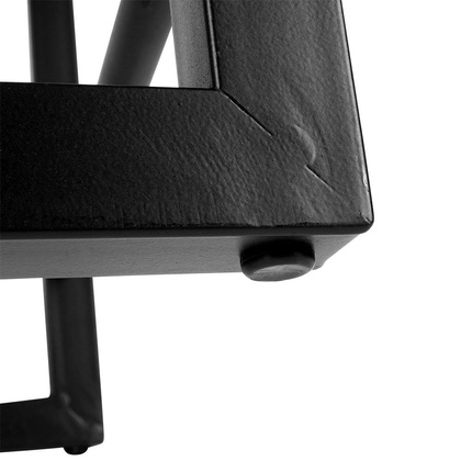 Stojak na drewno kominkowe metalowy czarny 45x28x70 cm