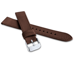 MINET Brązowy pasek LIZARD z wzorem jaszczurki z luksusowej skóry Top Grain - 16