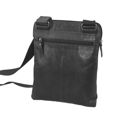 Torba na ramię AERONAUTICA MILITARE Vintage Skórzana Czarna