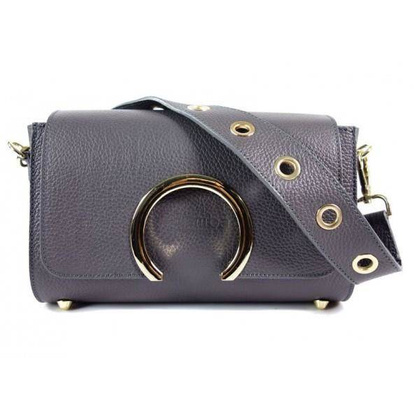 Listonoszka La Bomba złote  okucia Szara LB134G