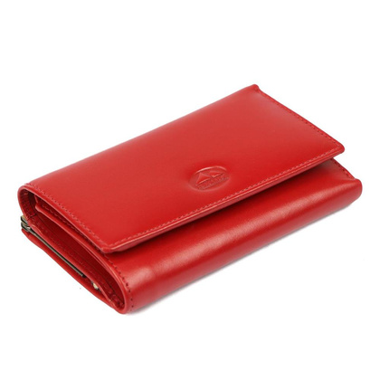 Portfel Damski Skórzany 948-47 RFID Czerwony