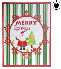 Obraz led z mikołajem