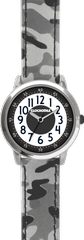 CLOCKODILE Świecący zegarek chłopięcy szary ARMY z wzorem kamuflażu