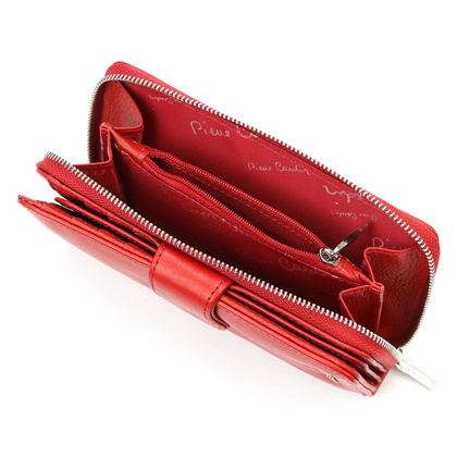 Klasyczny skórzany portfel damski Pierre Cardin 