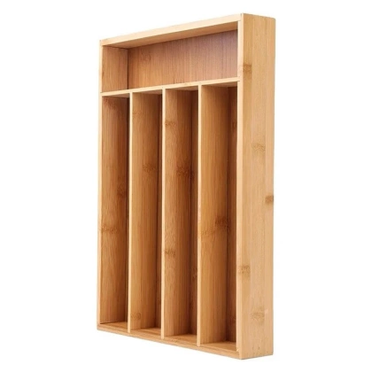 Organizer do szuflady na sztućce wkład bambusowy 35x26 cm