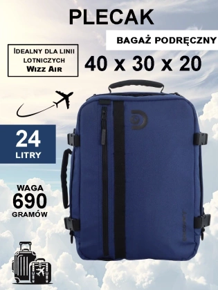 Plecak-torba kabinowa Discovery ANDES szary