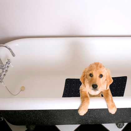 Mata podkładka antypoślizgowa do łazienki wanny pod prysznic czarna 55x55 cm