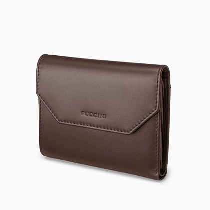 Portfel damski skórzany PUCCINI VULCANO VC90150 2 Brązowy