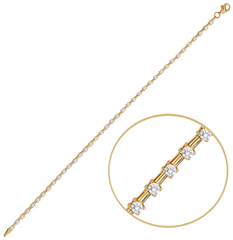 MINET Elegancka złota bransoletka z cyrkoniami Au 585/1000 4,05g