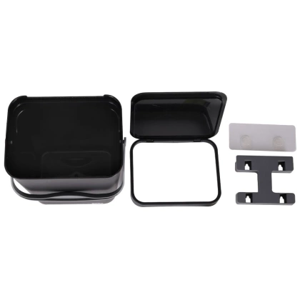 Kosz na śmieci odpady zawieszany na drzwi szafki czarny 10 l