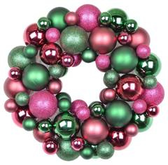 Wieniec z bombek zielony duży