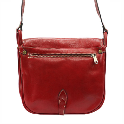 Skórzana torebka, listonoszka 8863 brąz 