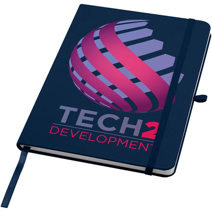 Teak notatnik A5 z twardą okładką z materiałów z recyklingu i stronami w linie