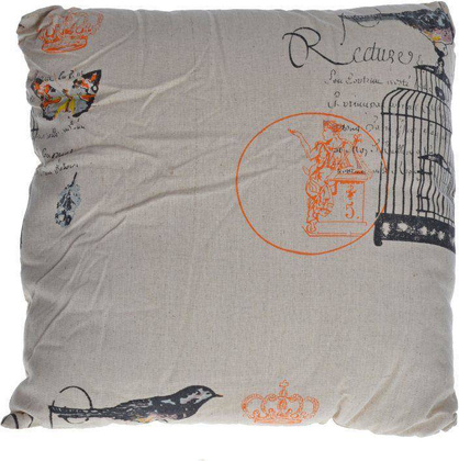 Poduszka bez z pomarańczowymi wzorami