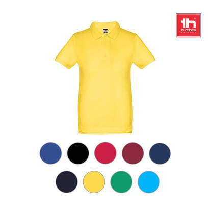 THC ADAM KIDS. Bawełniana koszulka polo z krótkim rękawem dla dzieci (unisex)