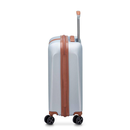 Delsey Promenade Hard mała srebrna walizka kabinowa na kółkach 55 cm