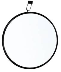 Lustro okrągłe z cienką czarną ramą