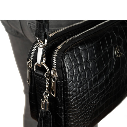 Elegancka listonoszka Canaletto – skóra z wzorem krokodyla TD830