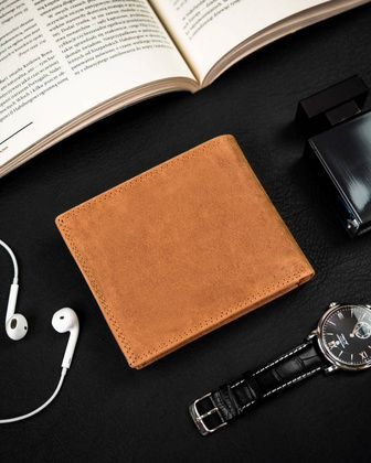 Skórzany portfel męski na dowód rejestracyjny