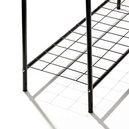 Wieszak na ubrania metalowy czarny stojak podłogowy garderoba loft