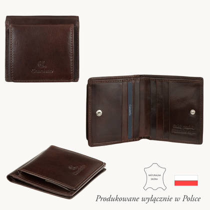 Męski portfel Canaletto z garbowanej roślinnie skóry RFID PM1008s160GR