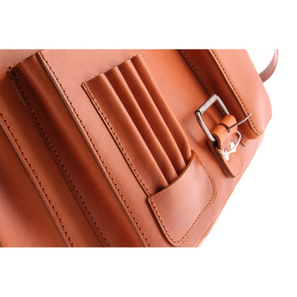 TECZKA SKÓRZANA 3W1 KEMER VOOC Vintage  P13 BRĄZOWA