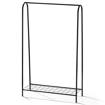 Wieszak na ubrania metalowy czarny stojak podłogowy garderoba loft