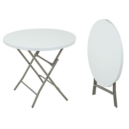 Stół cateringowy bankietowy okrągły składany 80x74cm