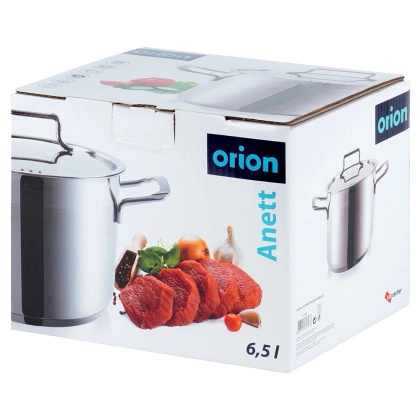 Garnek stalowy do gotowania duszenia z pokrywką premium 6,5 l