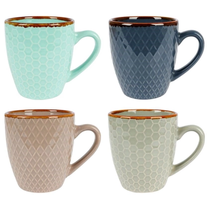 Kubek z uchwytem ceramiczny zestaw 4 szt. 250 ml