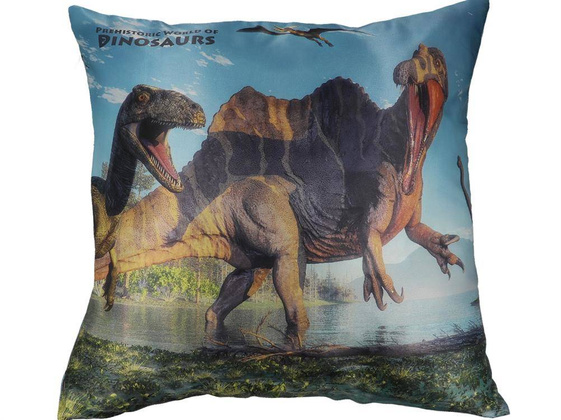 Poduszka z wypełnieniem/suwak - Prehistoric  World of Dinosaurs (CARMANI)