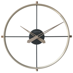 LAVVU Stylowy drewniany zegar LOFT o industrialnym wyglądzie