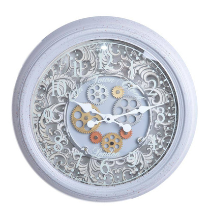 Zegar ścienny z widocznym mechanizmem mały