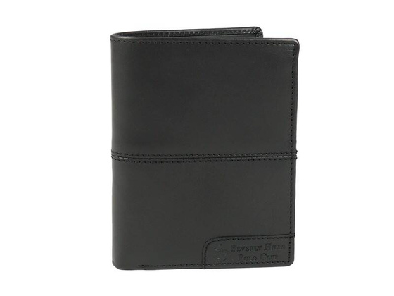 BH-777 NORFOLK Portfel męski skórzany Czarny