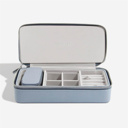 Pudełko podróżne na biżuterię Travel Large Stackers dusky blue
