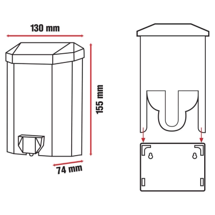 Dozownik do mydła płynu na ścianę 430 ml