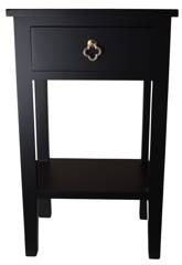Szafka z jedną szufladą czarna ze złotymi uchwytami