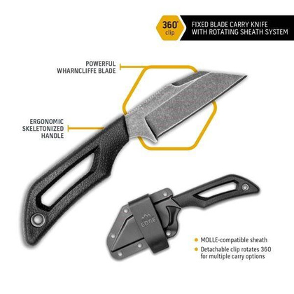 Nóż Outdoor Edge Pivot Wharncliffe Black blister