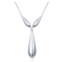 MINET Nowoczesny srebrny naszyjnik