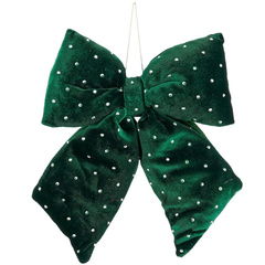 KOKARDA DEKORACYJNA ZIELONA 20x23 CM MICA