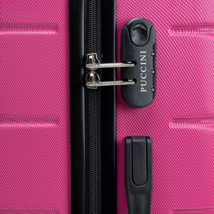 Średnia walizka PUCCINI ALICANTE ABS024B 3A Różowa
